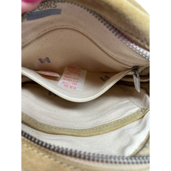 Toms Embroidered Crossbody Bag Souks Canteen Suede Embroidery Purse Oatmeal 8" - Picture 10 of 12